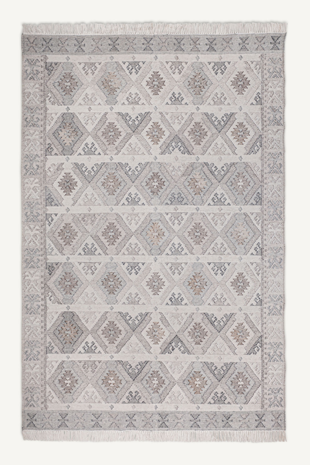 Gray Fringed Pattern Rug 11' x 8' | Vical Home Cashae | Oroa.com