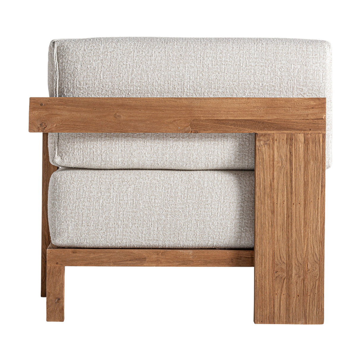 Modern furniture - Teak Framed Gray Sofa - www.oroa.com | Oroa.com