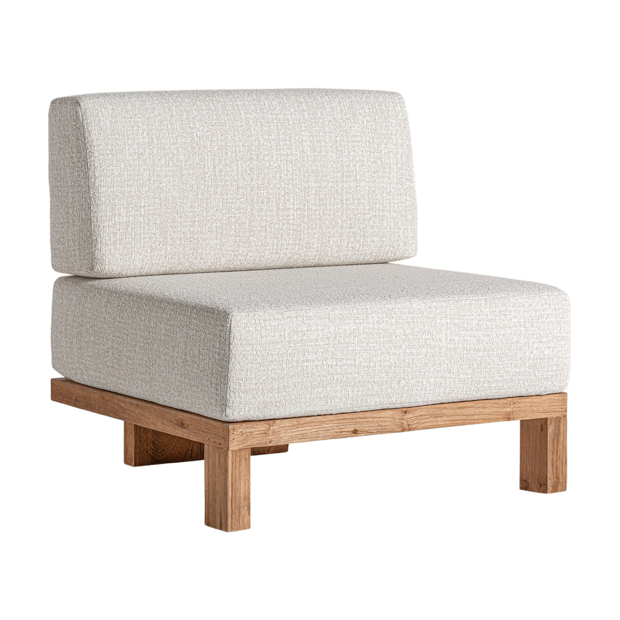 Modern furniture - Teak Framed Gray Sofa - www.oroa.com | Oroa.com