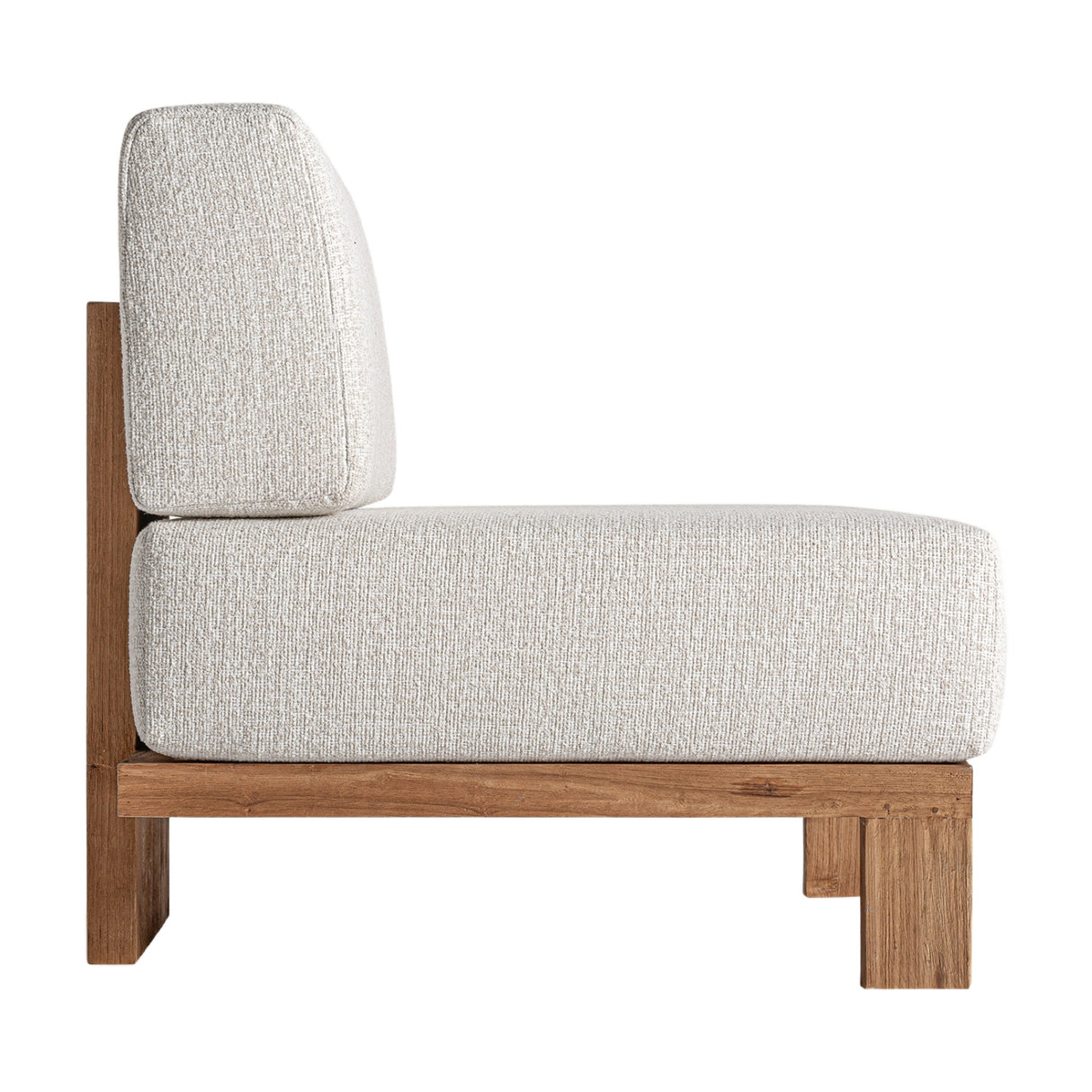 Modern furniture - Teak Framed Gray Sofa - www.oroa.com | Oroa.com