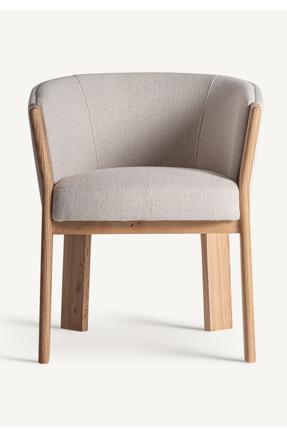 Beige Oak Curve Dining Chair | Vical Home Nara | Oroa.com