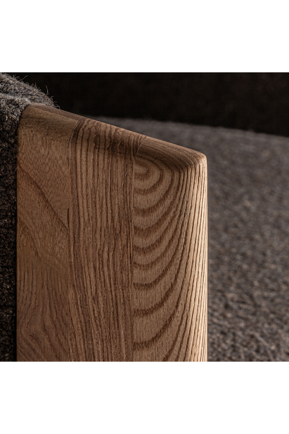 Taupe Padded Curve Dining Chair | Vical Home Nara | Oroa.com