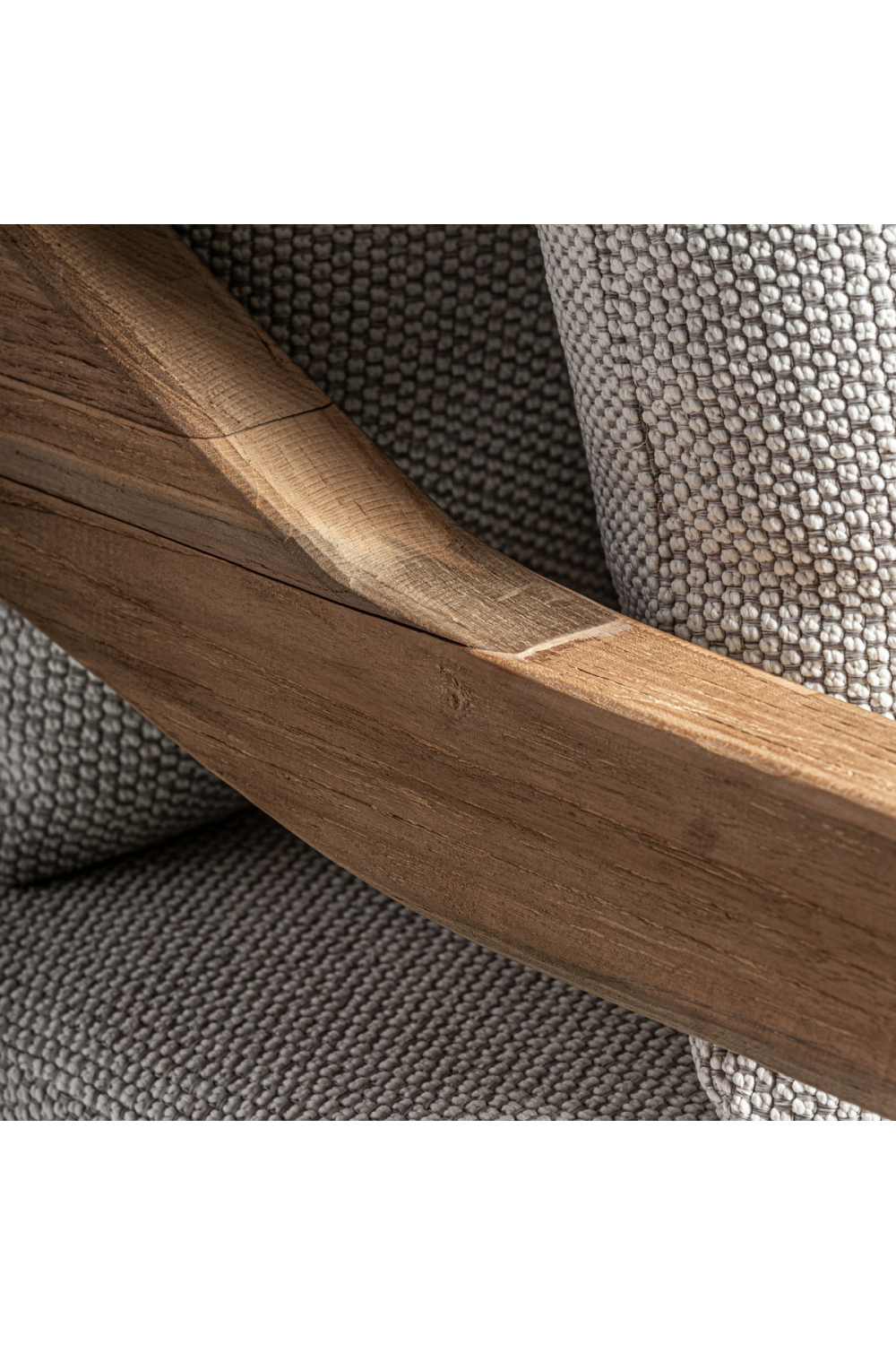 Wooden Framed Padded Outdoor Lounge Chair | Vical Home Jodphur | Oroa.com