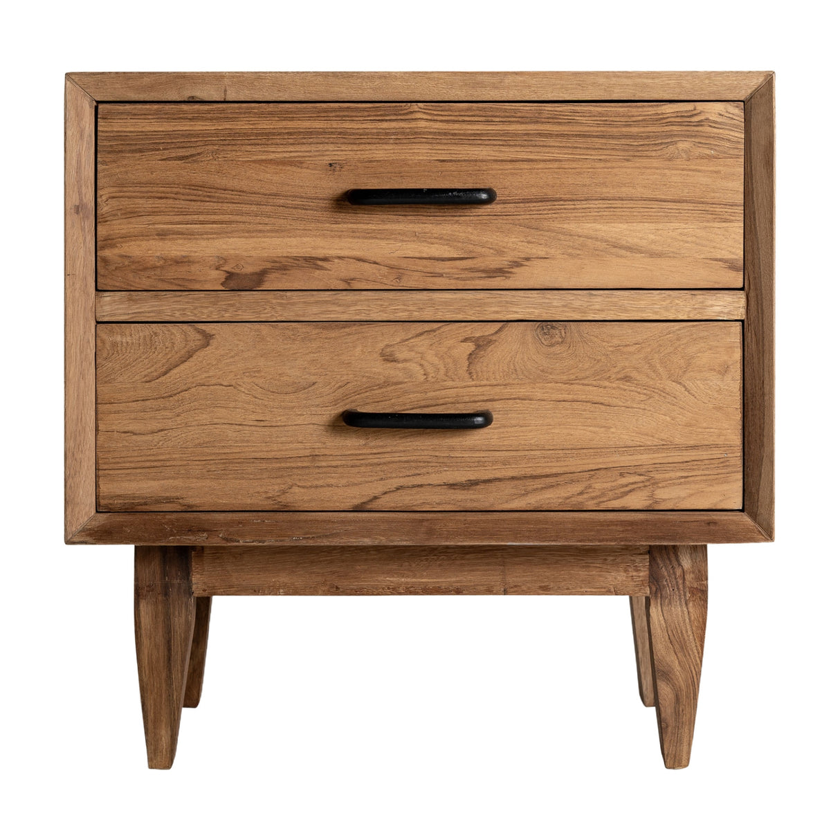 Modern European furniture - Natural Wood 2-Drawer Bedside Table - www.oroa.com | Oroa.com