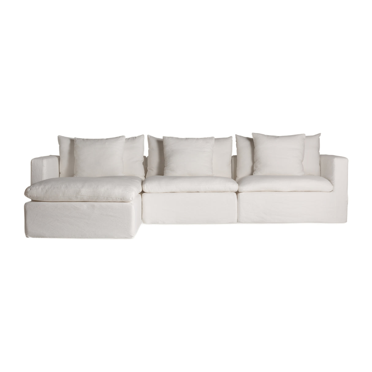 Modern furniture - White Linen Sofa - www.oroa.com | Oroa.com