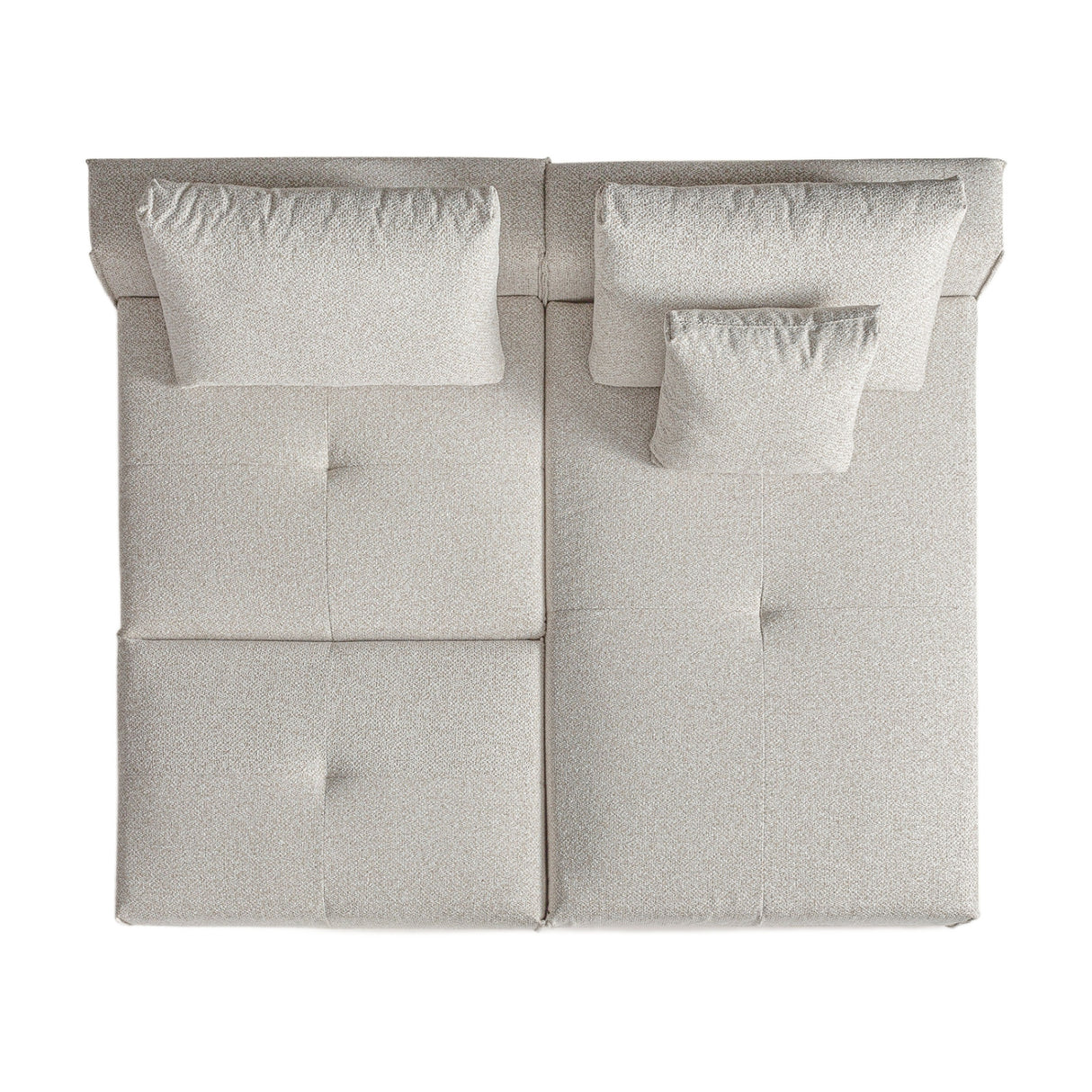 Modern furniture - Cream Upholstered Ottoman - www.oroa.com | Oroa.com