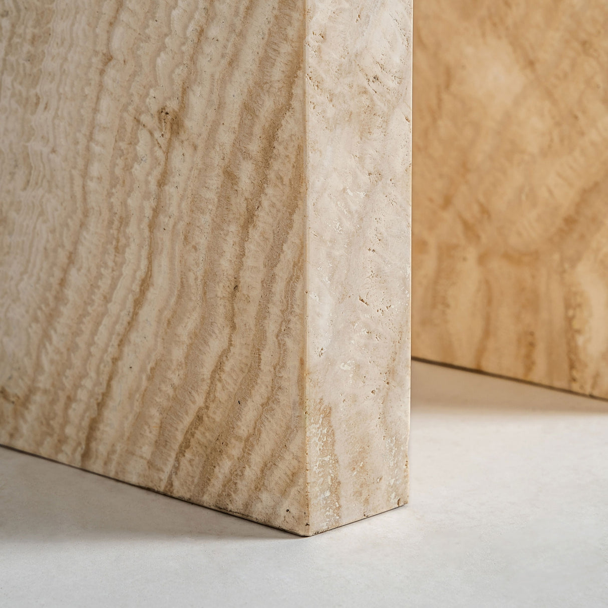Modern European furniture - Travertine Arc Side Table - www.oroa.com | Oroa.com