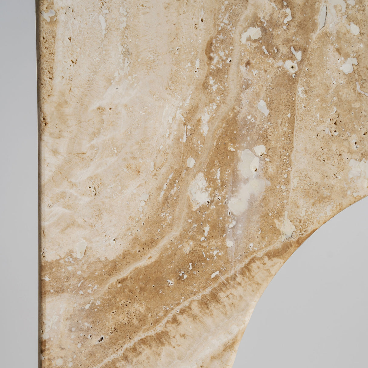 Modern European furniture - Travertine Arc Side Table - www.oroa.com | Oroa.com