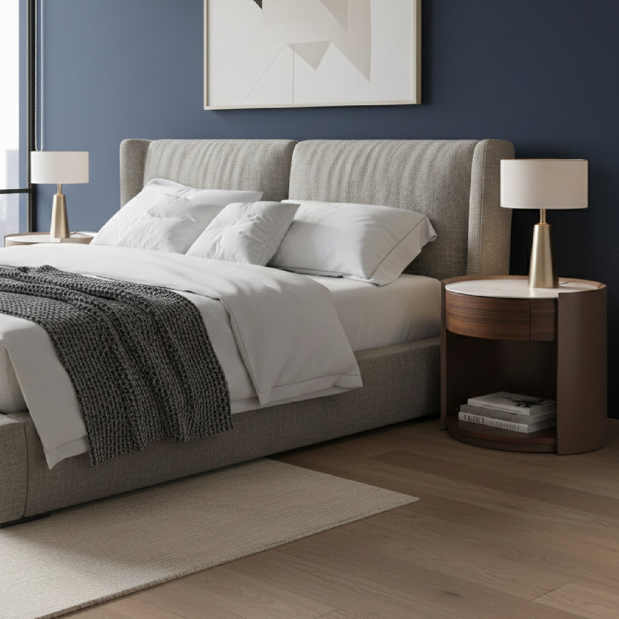 Round 1-Drawer Bedside Table | Oroa.com