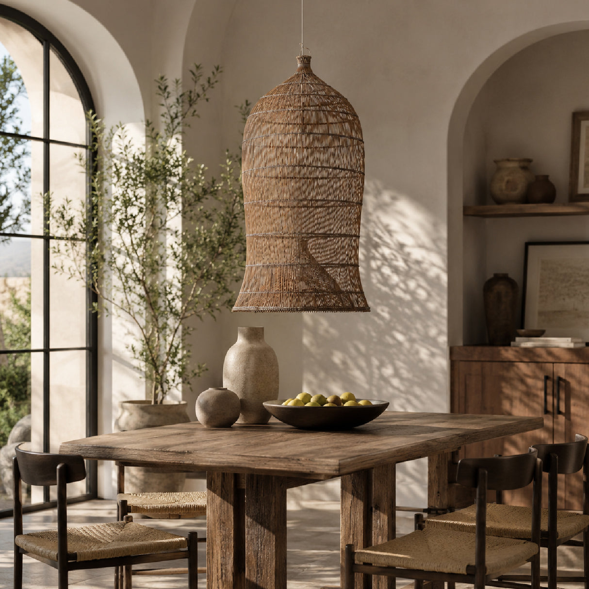 Modern European furniture - Bamboo Bell-Shaped Pendant Light - www.oroa.com | Oroa.com