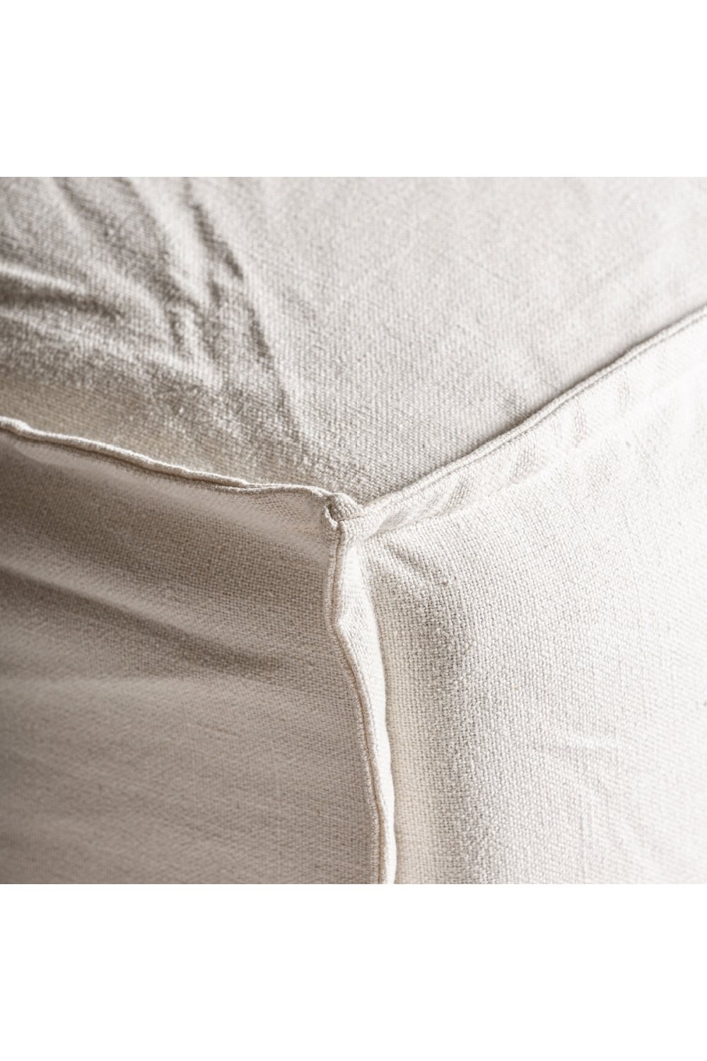 White Cotton Flanged Central Sofa | Vical Home Virolle | Oroa.com