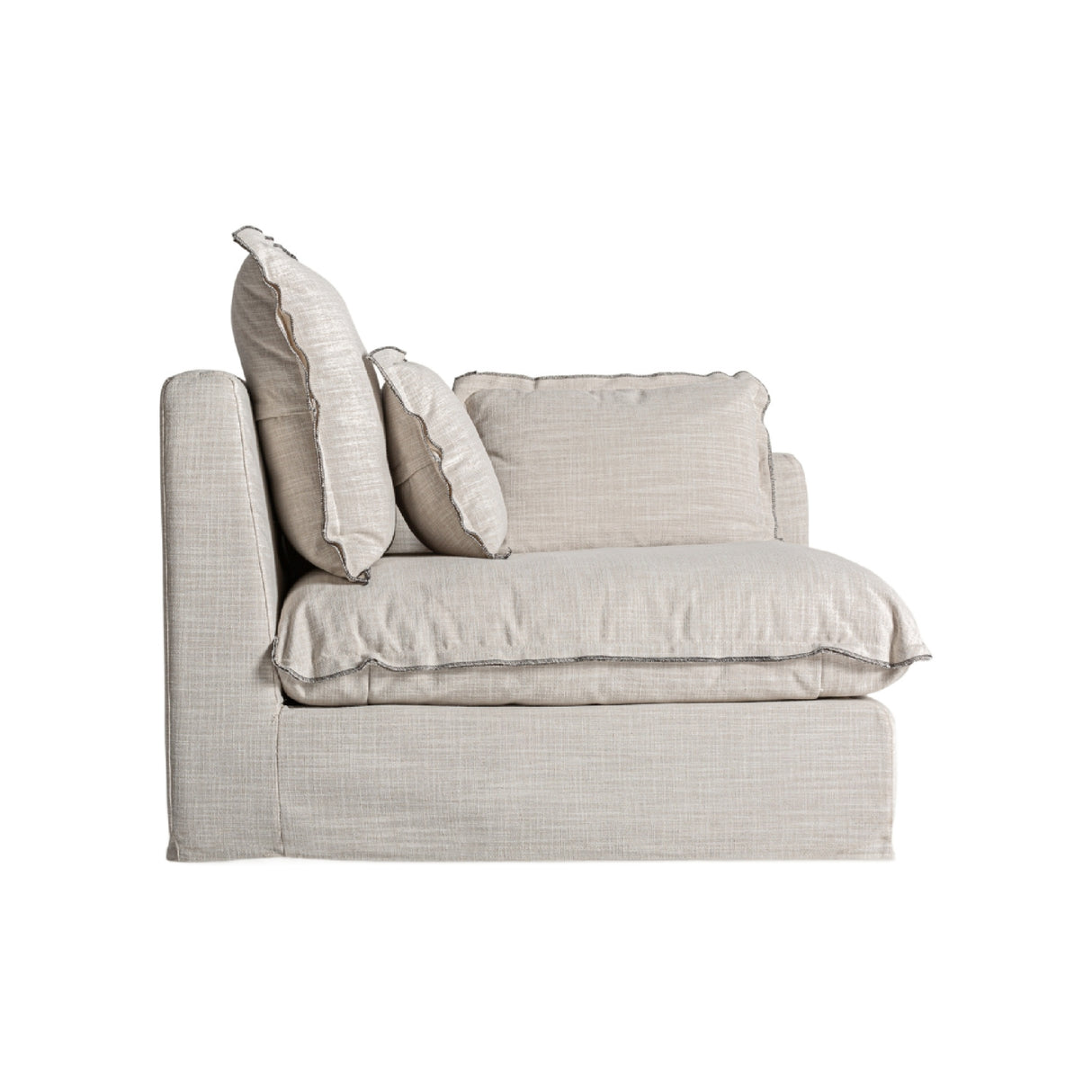 Modern European furniture - White Right Corner Modular Sofa - www.oroa.com | Oroa.com