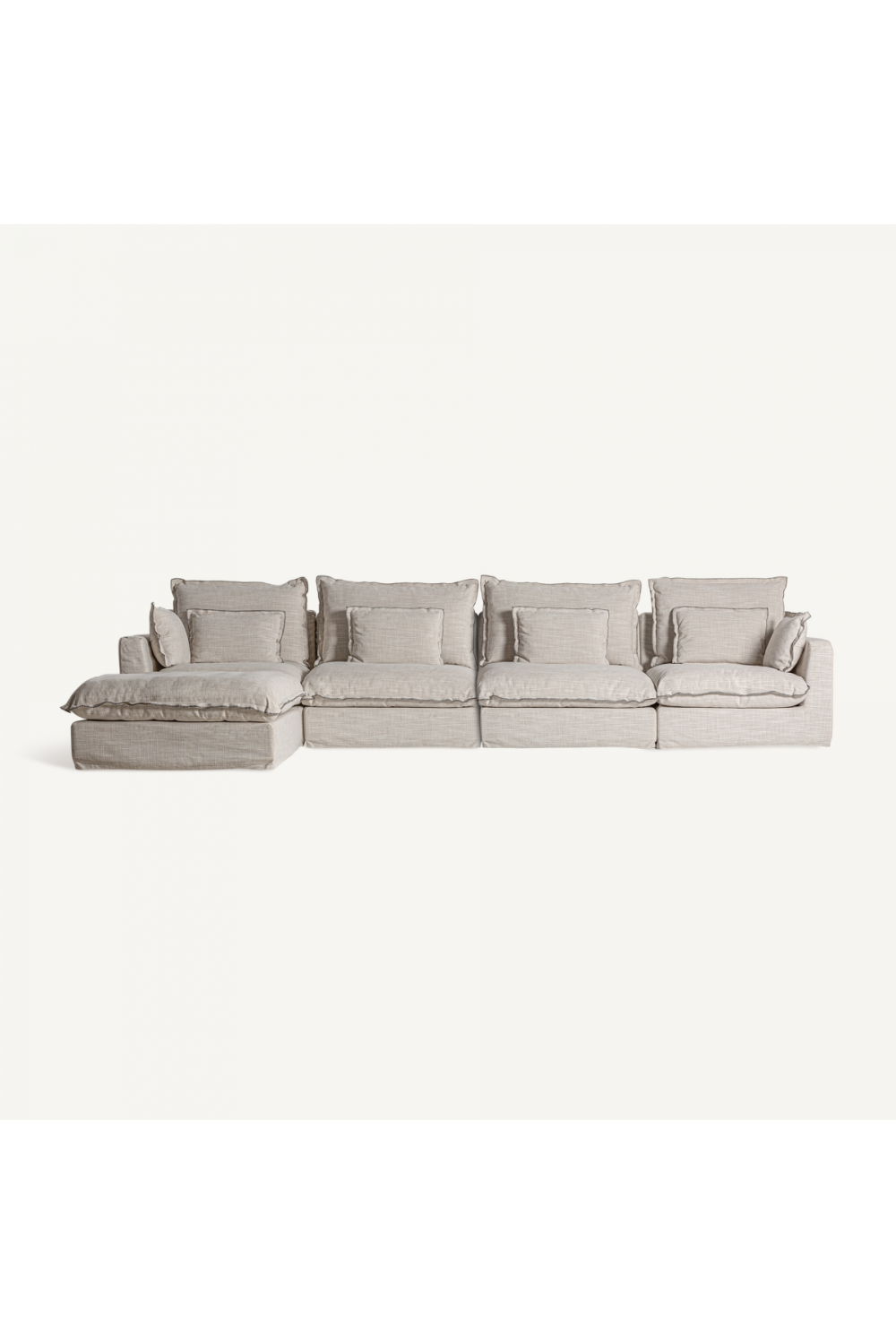 Off White Flanged Central Sofa | Vical Home Bief | Oroa.com