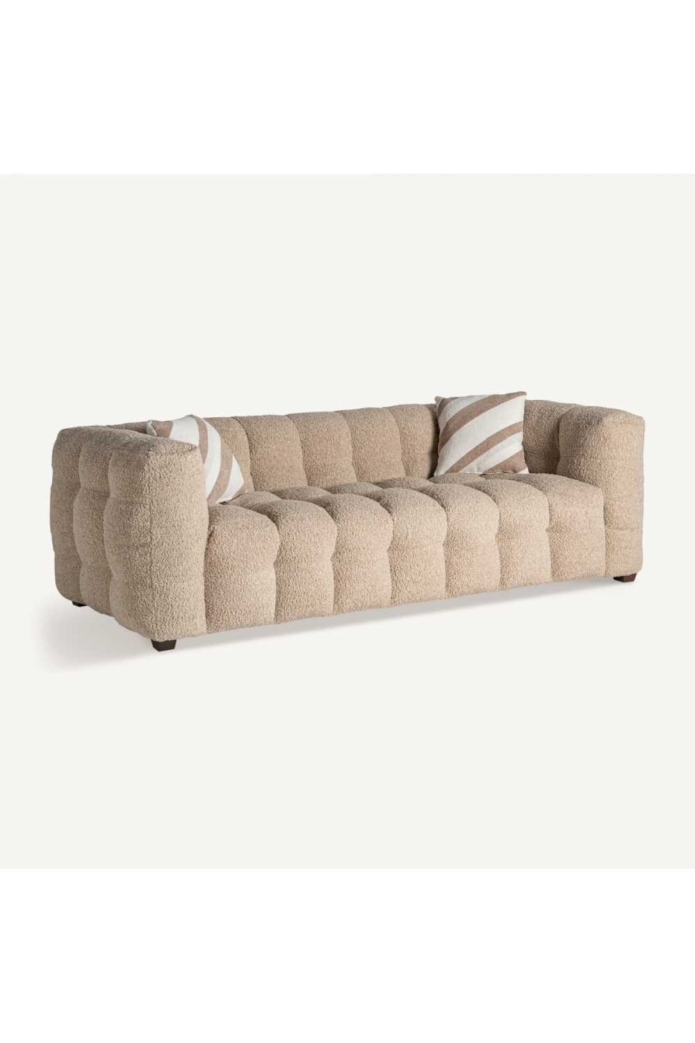 Brown Channel-Tufted Sofa | Vical Home Maurs | Oroa.com