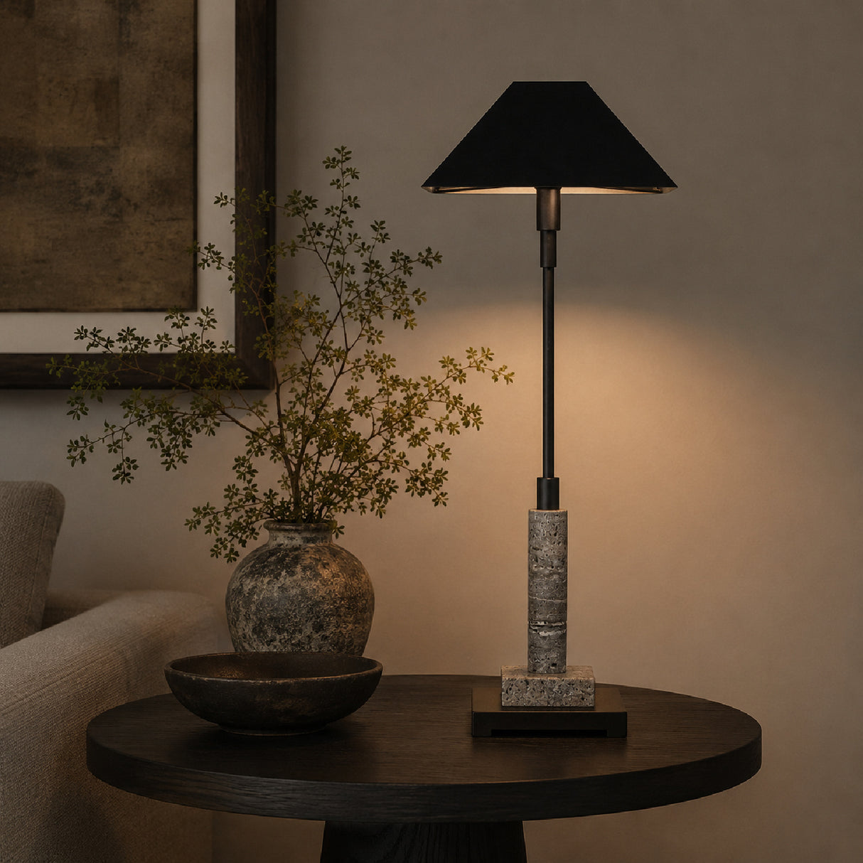 Modern European furniture - Black Iron Table Lamp - www.oroa.com | Oroa.com