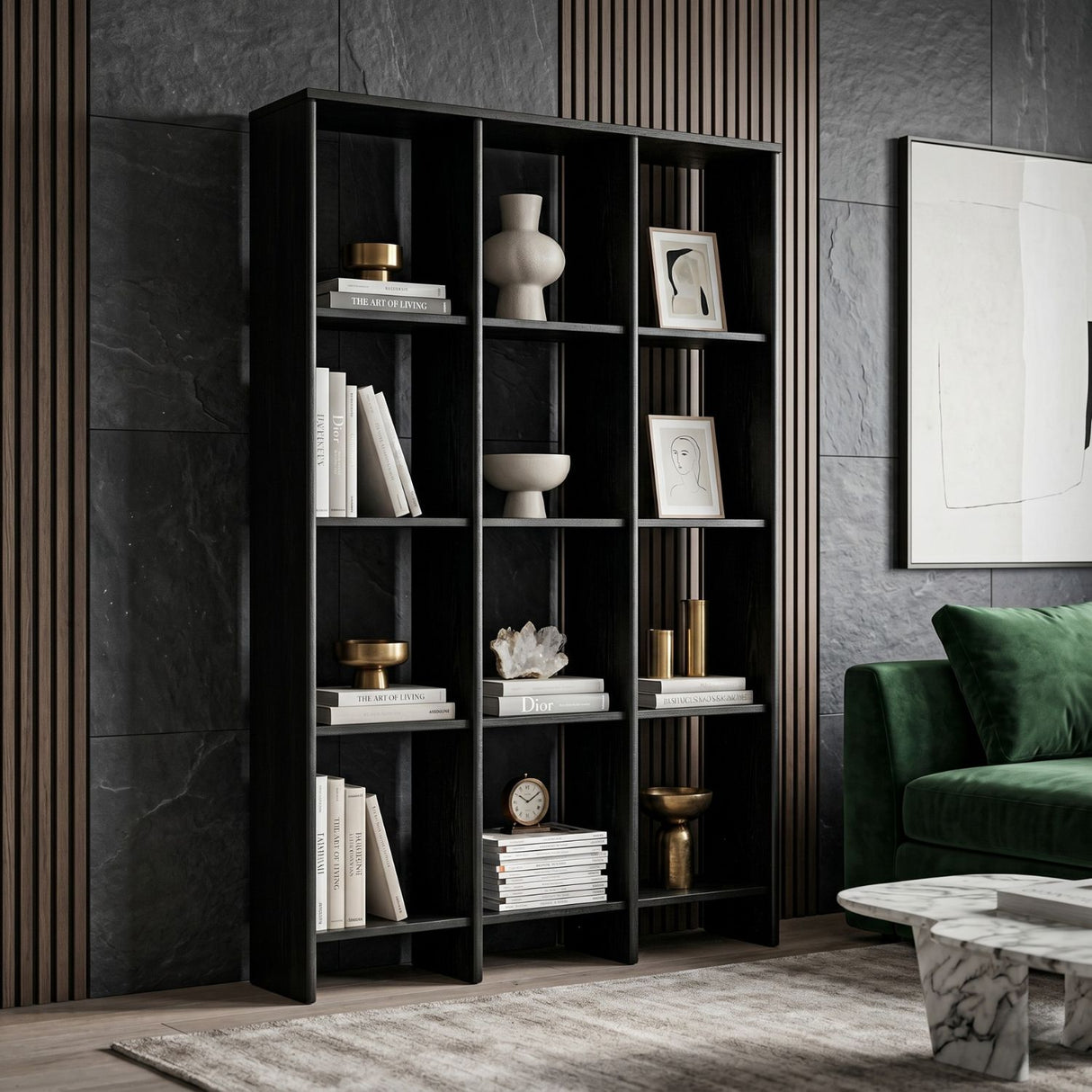 Modern European furniture - Black Mango Wood Shelf S - www.oroa.com | Oroa.com