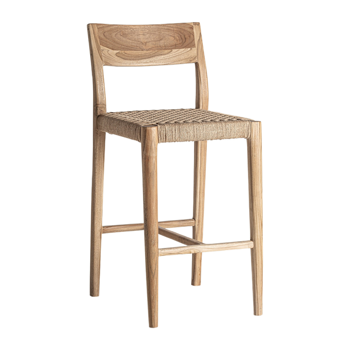 Modern European furniture - Brown Teak Counter Stool - www.oroa.com | Oroa.com