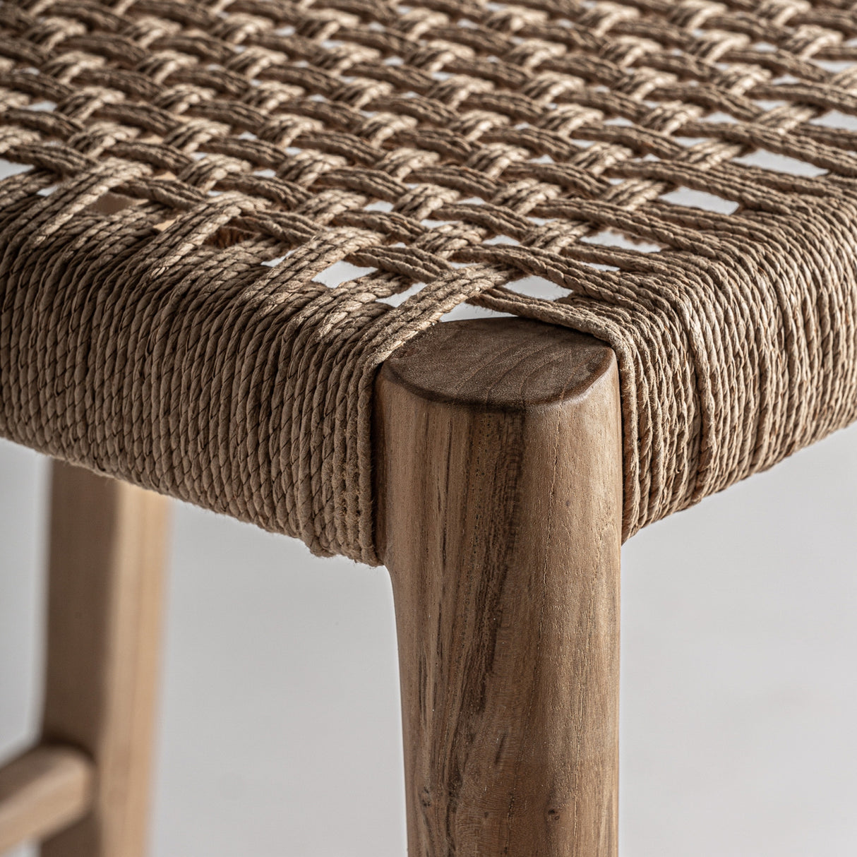 Modern European furniture - Brown Teak Counter Stool - www.oroa.com | Oroa.com