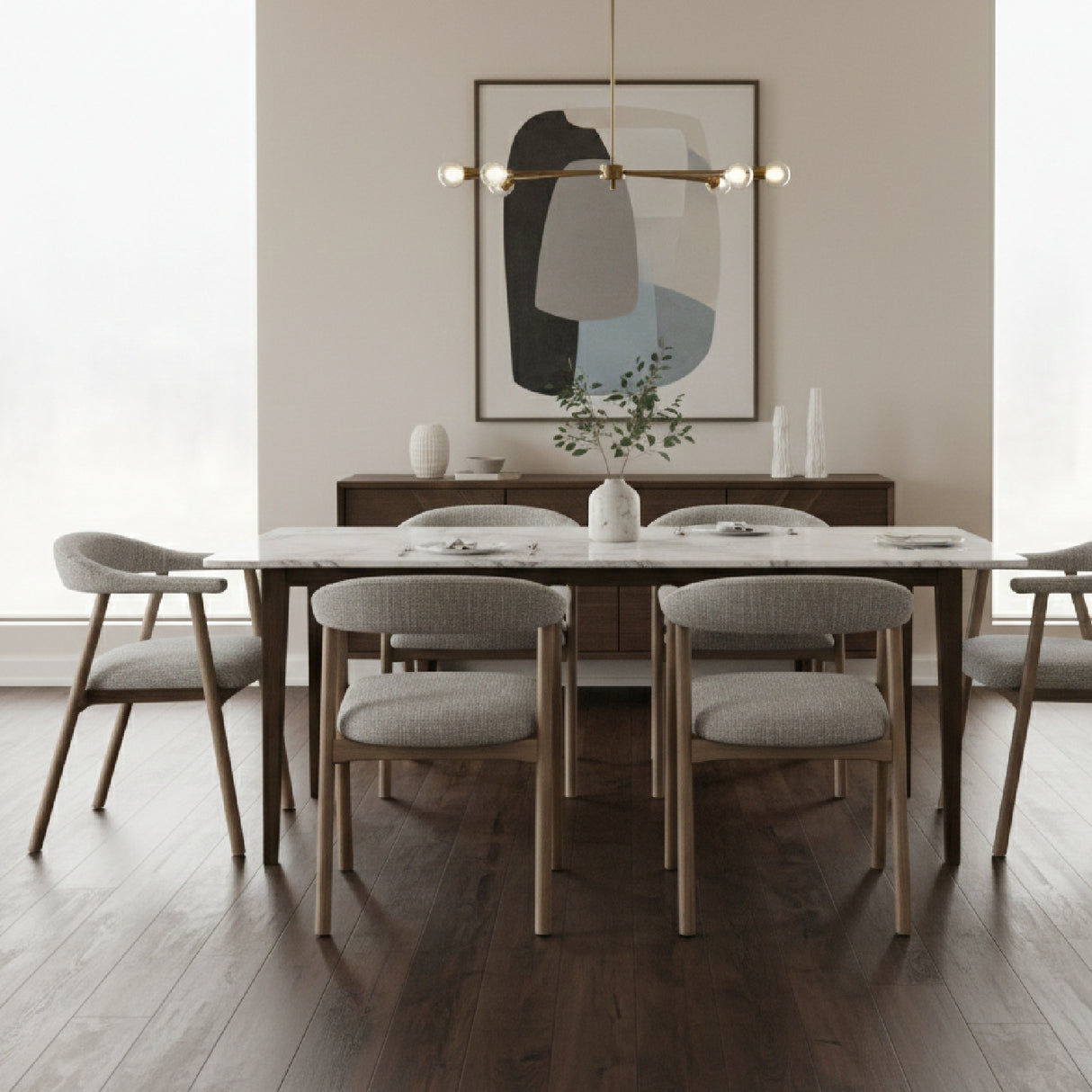 Gray Padded Dining Chair | Oroa.com