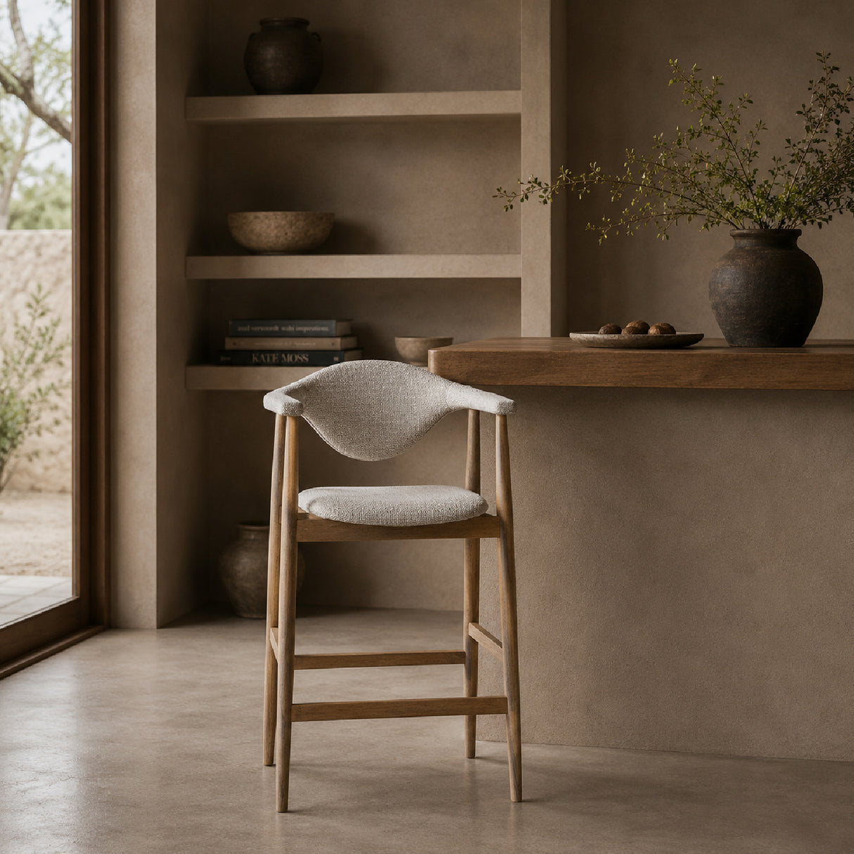 Modern European furniture - Beech Wood Framed Stool - www.oroa.com | Oroa.com