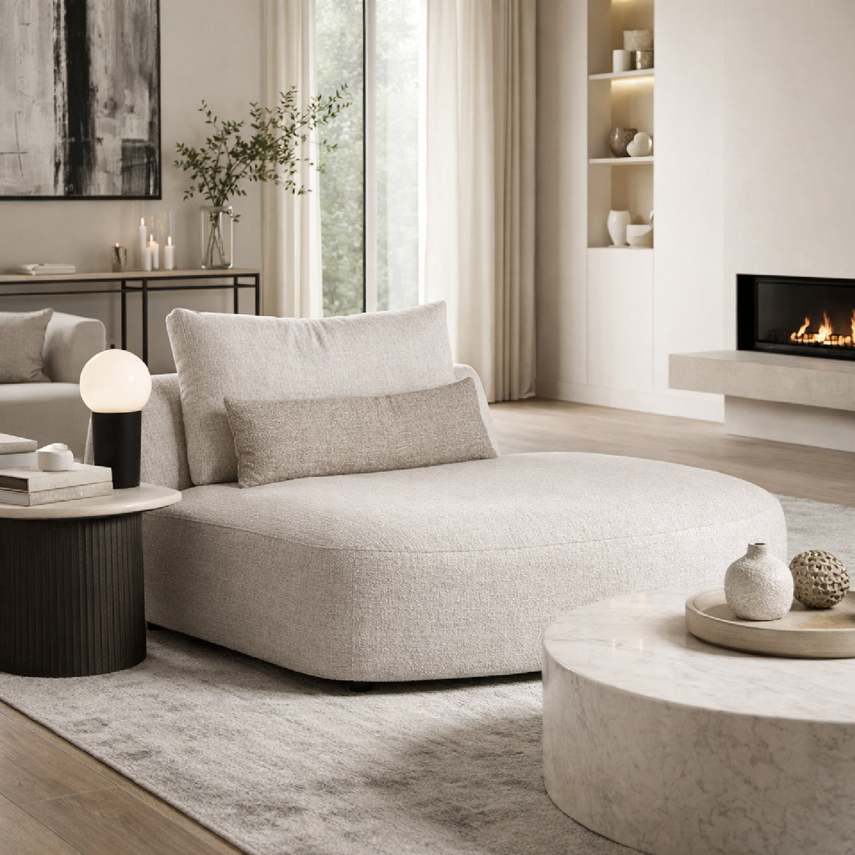 Modern furniture - Off White Modern Sofa Module - www.oroa.com | Oroa.com