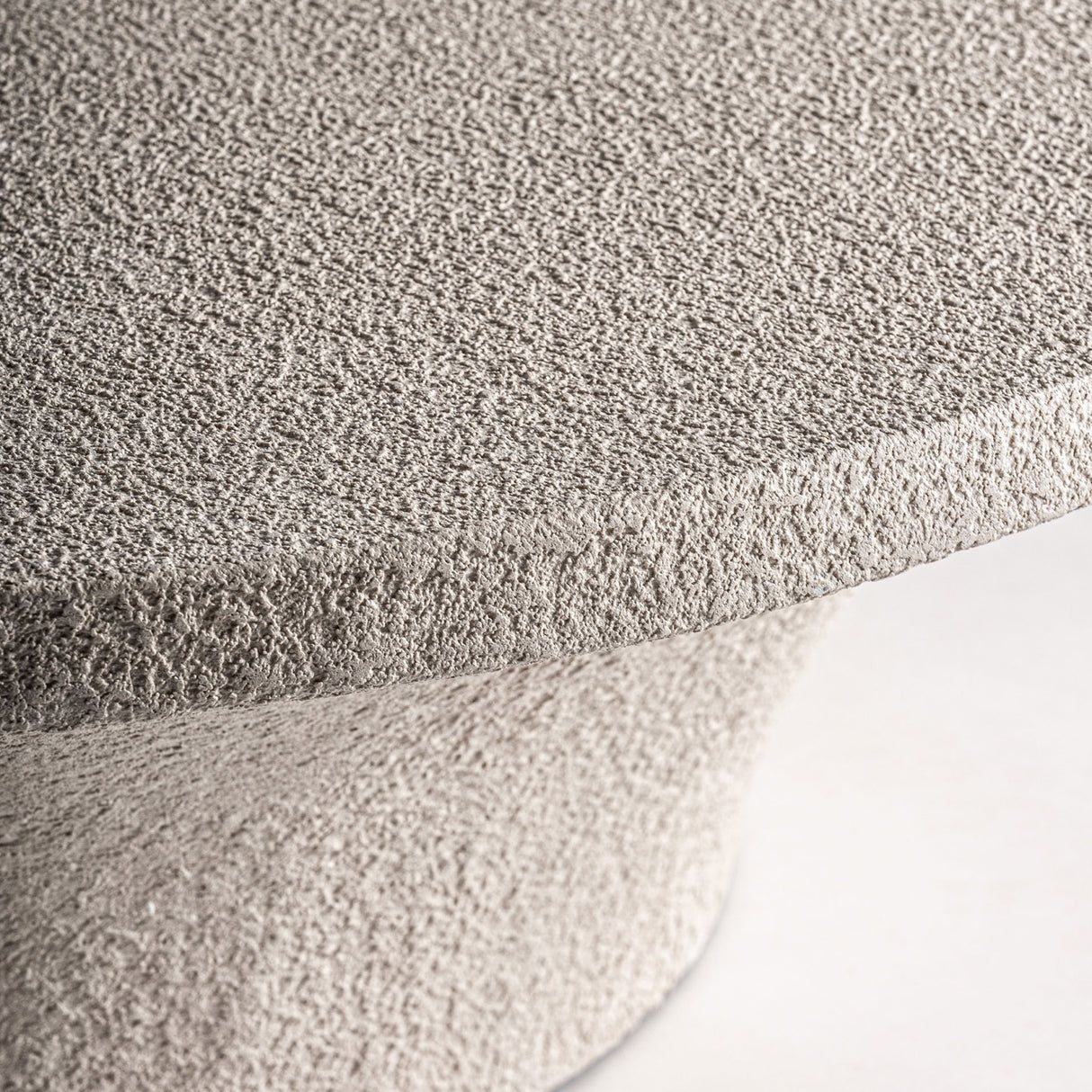Beige Cement Round Coffee Table | Oroa.com