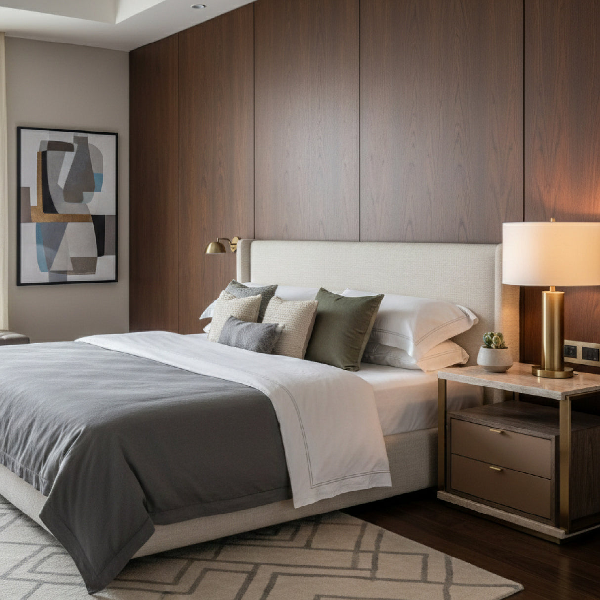 Gold 2-Drawer Bedside Table | Oroa.com