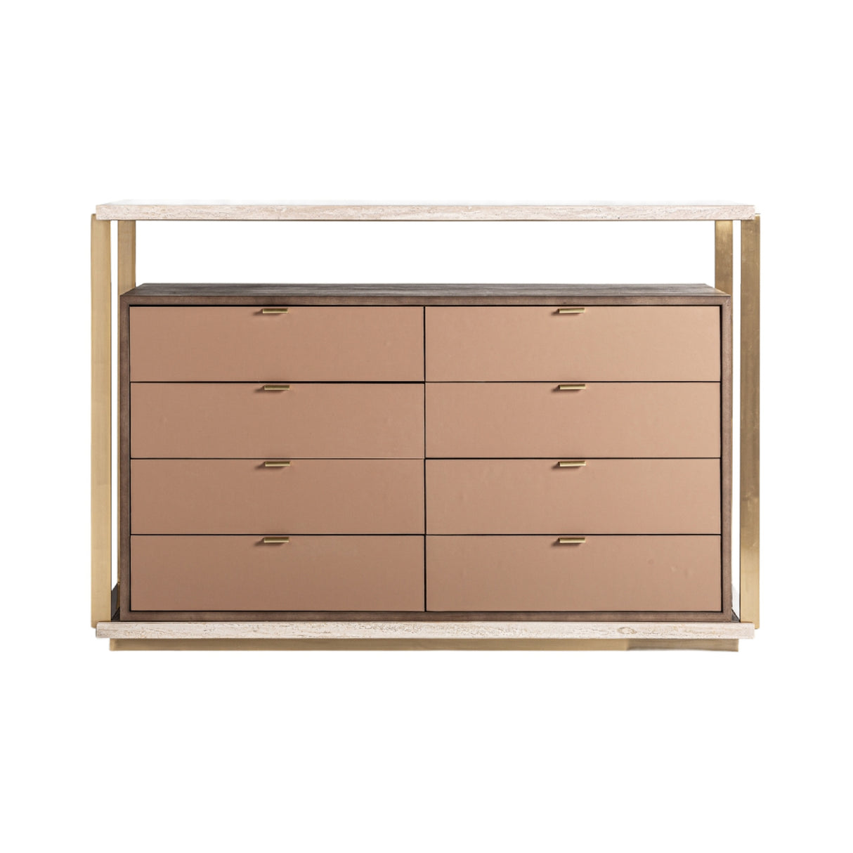 Modern European furniture - Gold 8-Drawer Chest - www.oroa.com | Oroa.com