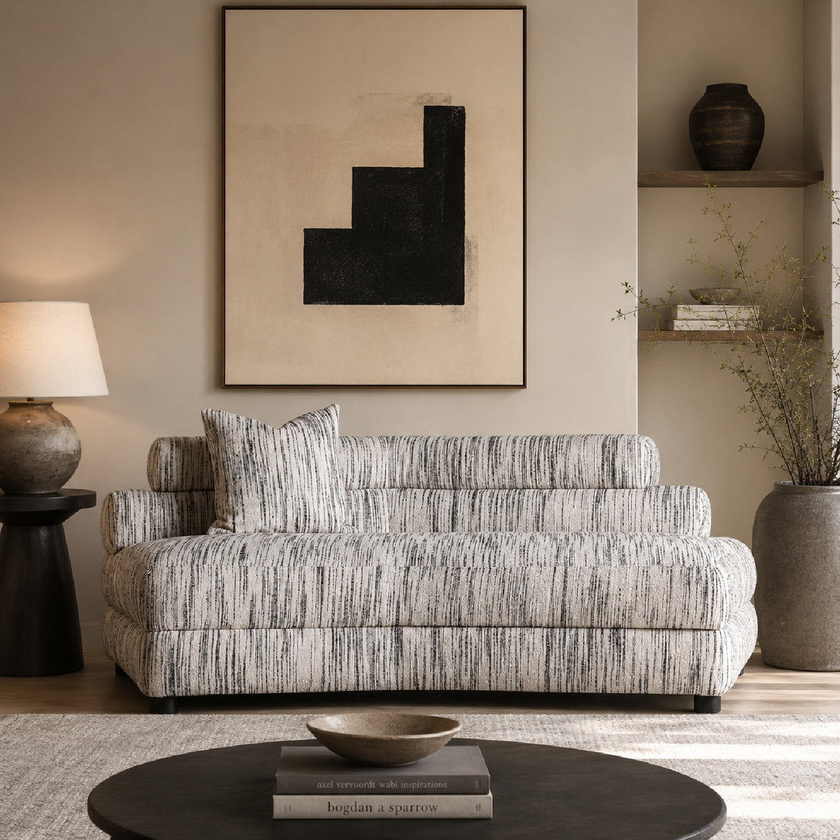 Marbled White Corner Modular Sofa S | Oroa.com