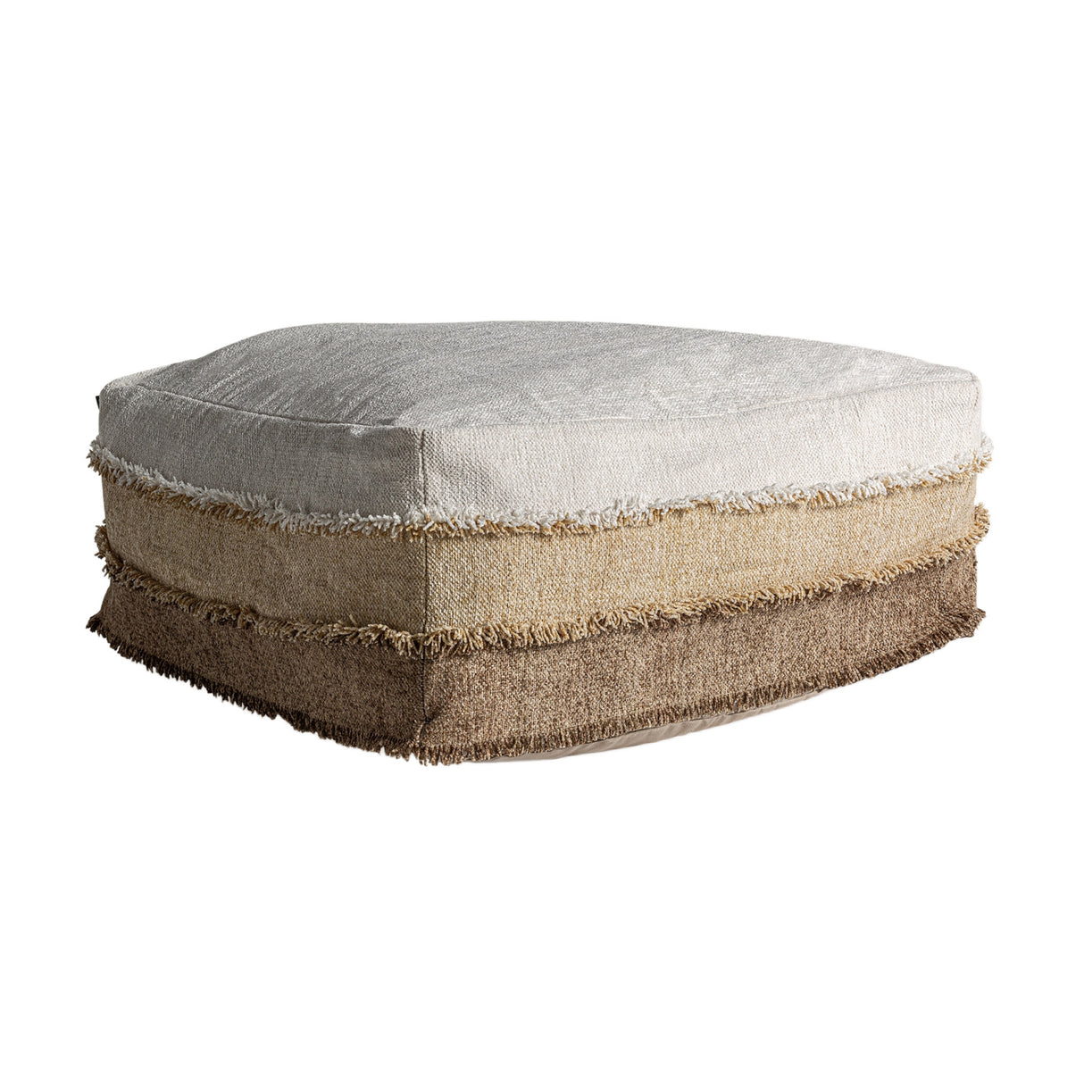 Modern European furniture - 3-Toned Beige Pouf - www.oroa.com | Oroa.com