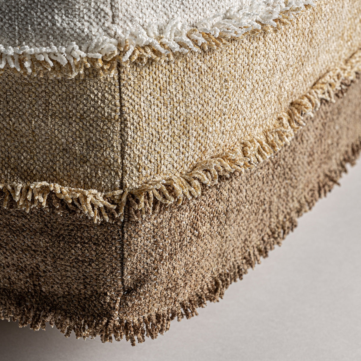 Modern European furniture - 3-Toned Beige Pouf - www.oroa.com | Oroa.com