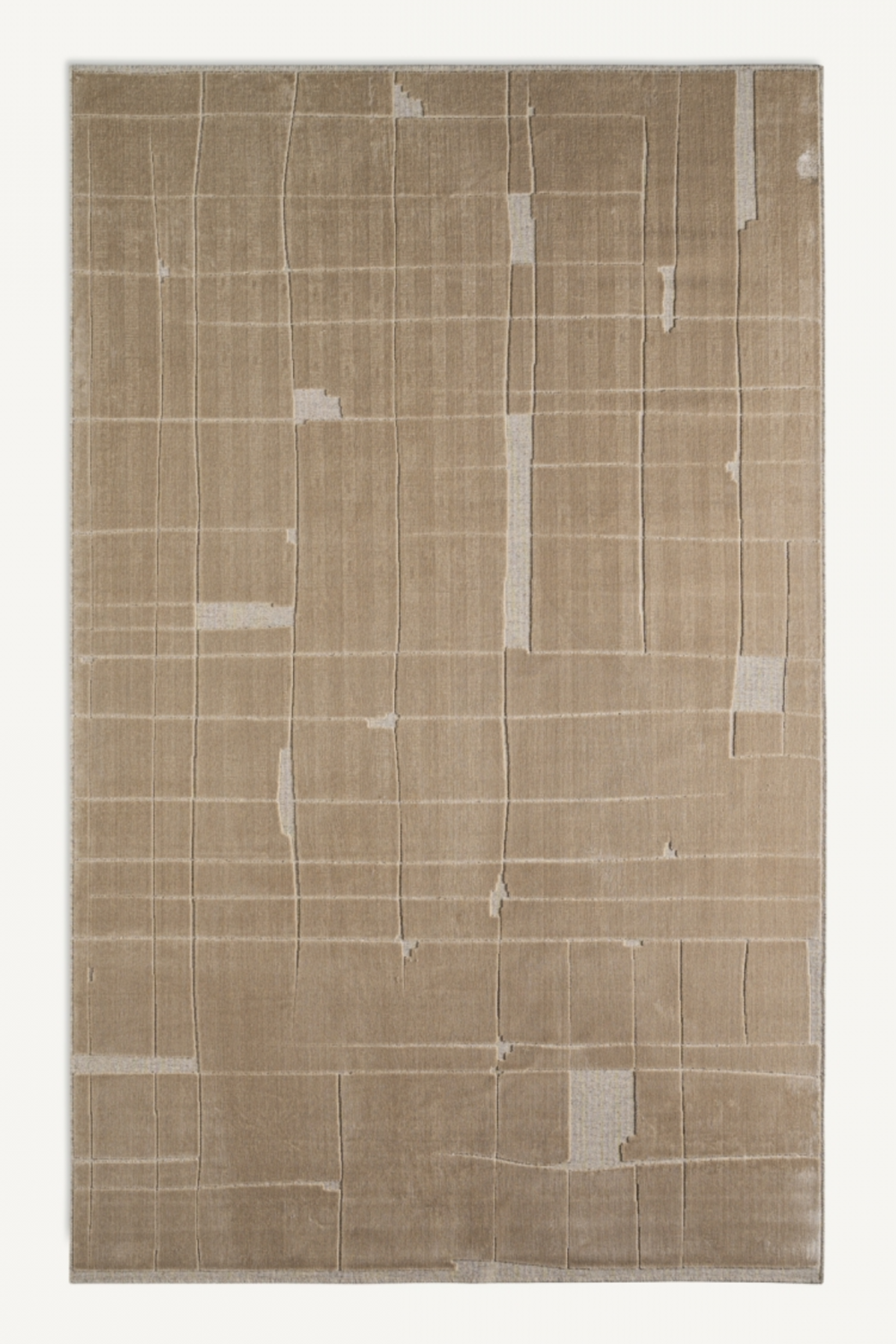Beige Patched Area Rug 9'5" x 6'5" | Vical Home Ivana | Oroa.com