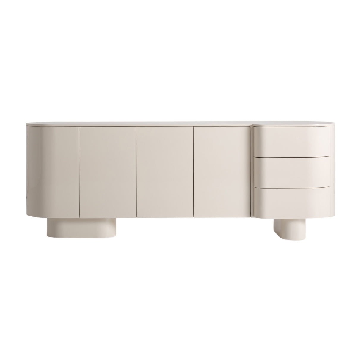 Modern European furniture - White 3-Drawer Sideboard - www.oroa.com | Oroa.com