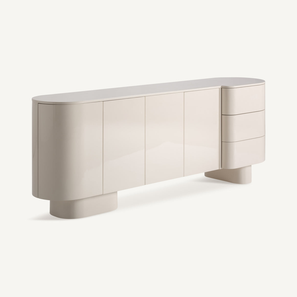 Modern European furniture - White 3-Drawer Sideboard - www.oroa.com | Oroa.com