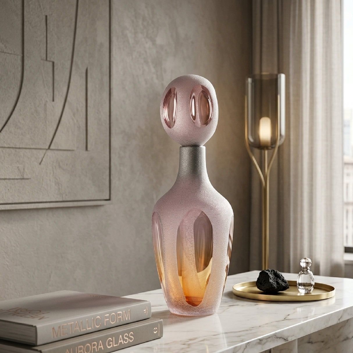 Modern European furniture - Pink Glass Vase - www.oroa.com | Oroa.com