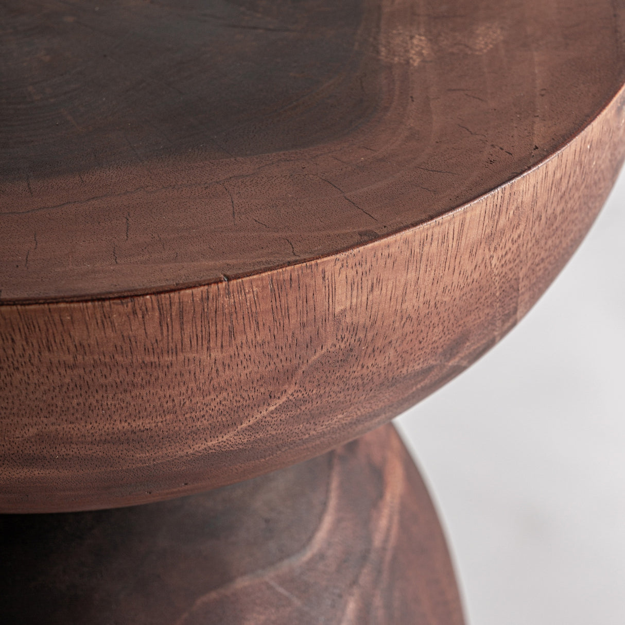 Suar Wood Hourglass Side Table | Oroa.com