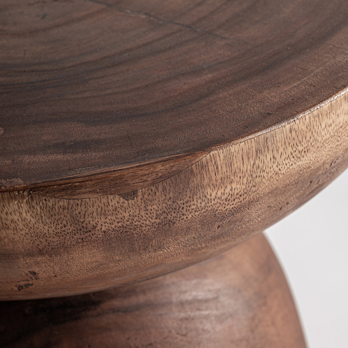 Suar Wood Round Side Table | Oroa.com