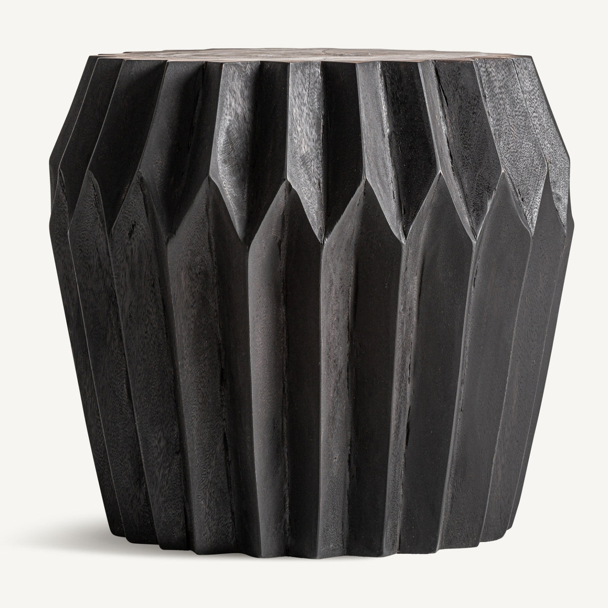 Black Wooden Faceted Side Table | Oroa.com