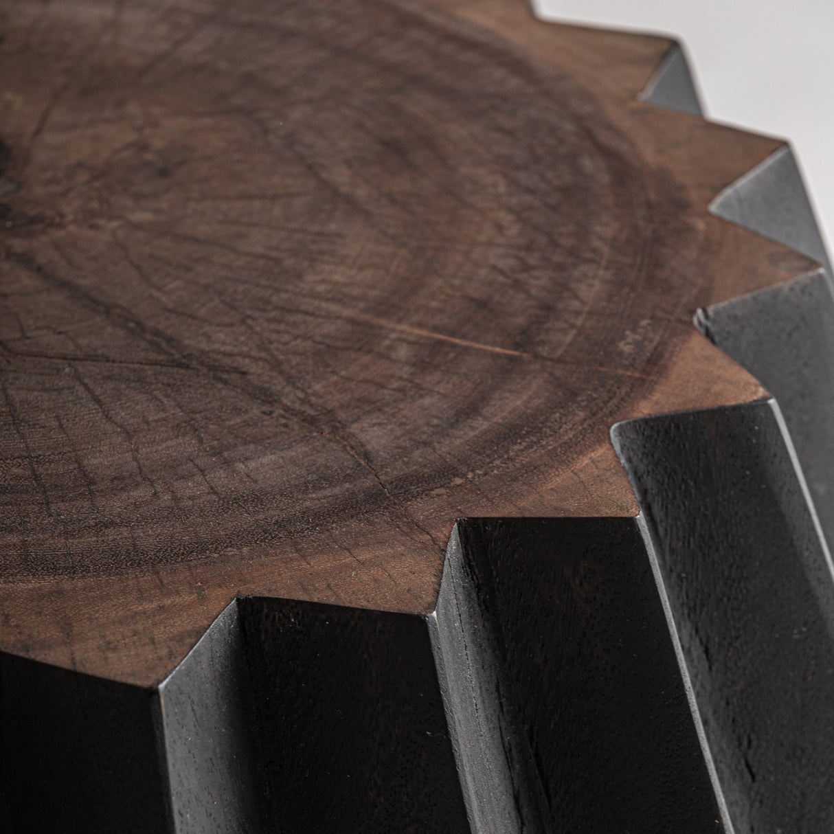 Black Wooden Faceted Side Table | Oroa.com