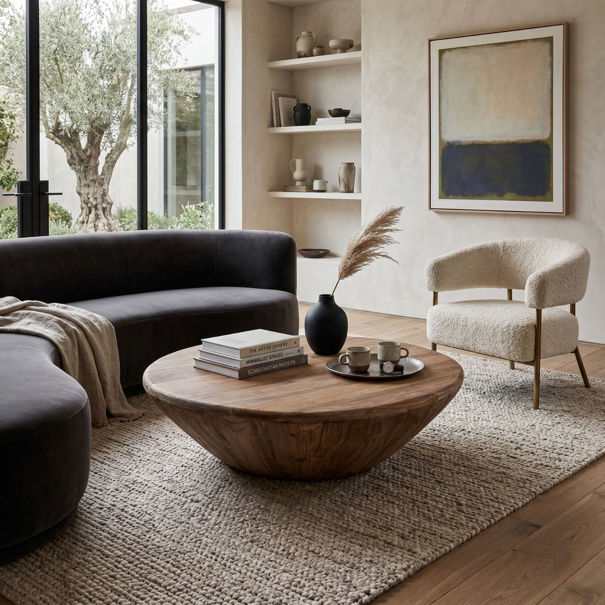 Modern furniture - Conical Teak Wood Coffee Table - www.oroa.com | Oroa.com