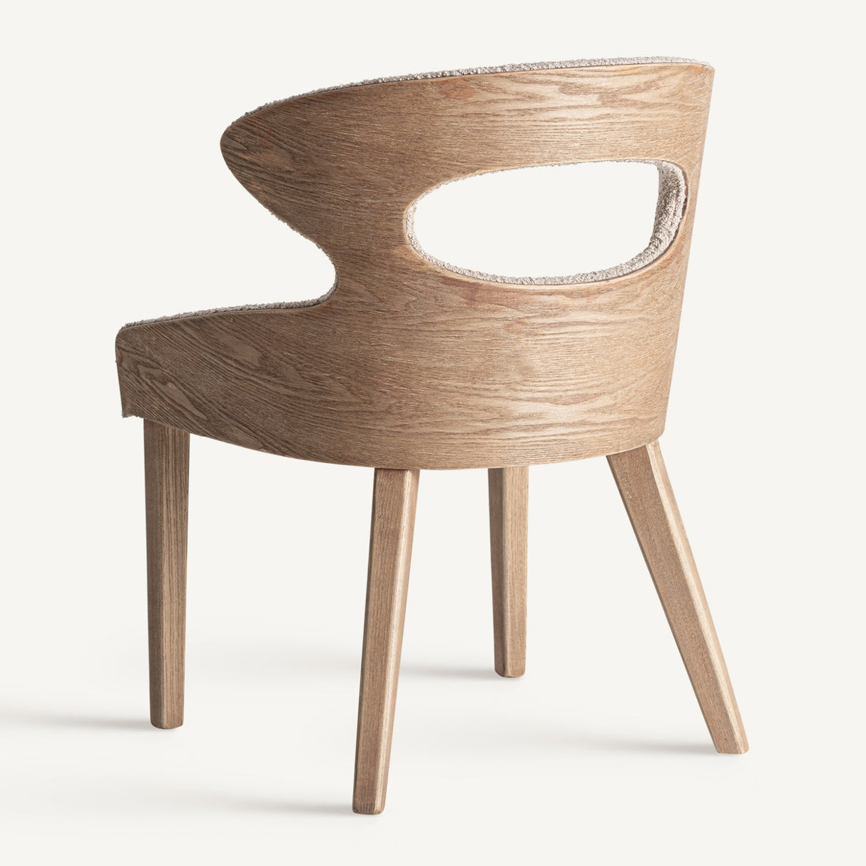 Modern European furniture - Beige Cutout Back Dining Chair - www.oroa.com | Oroa.com