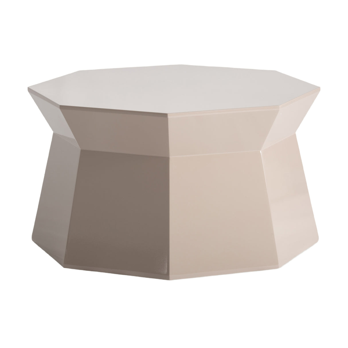Modern European furniture - Cream Octagonal Side Table - www.oroa.com | Oroa.com