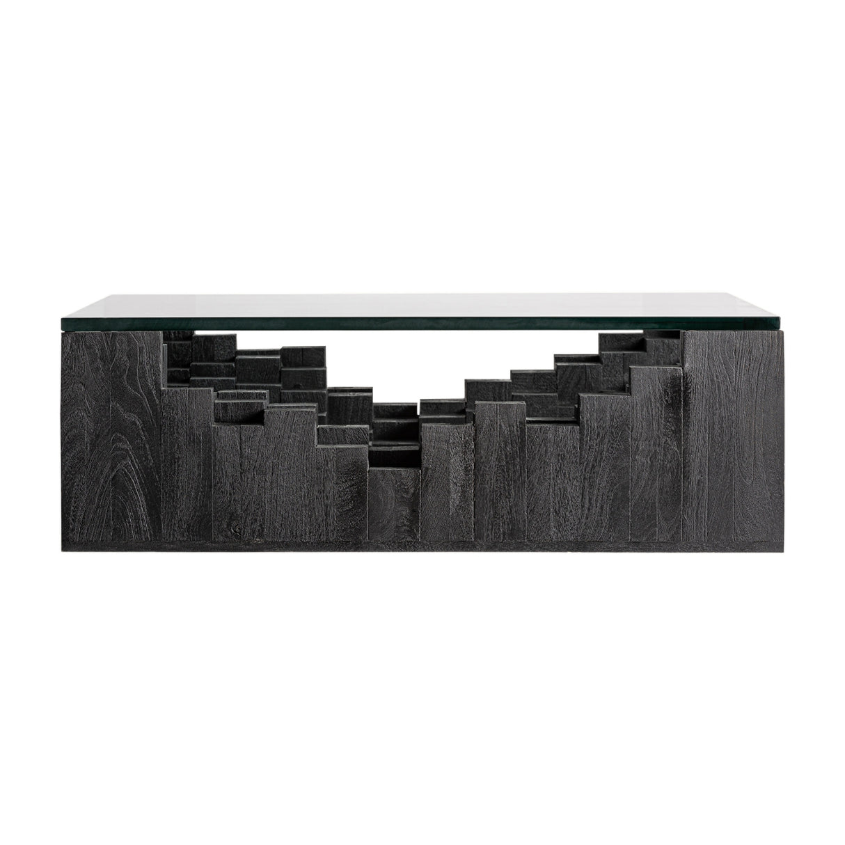 Black Geometric Base Coffee Table | Oroa.com