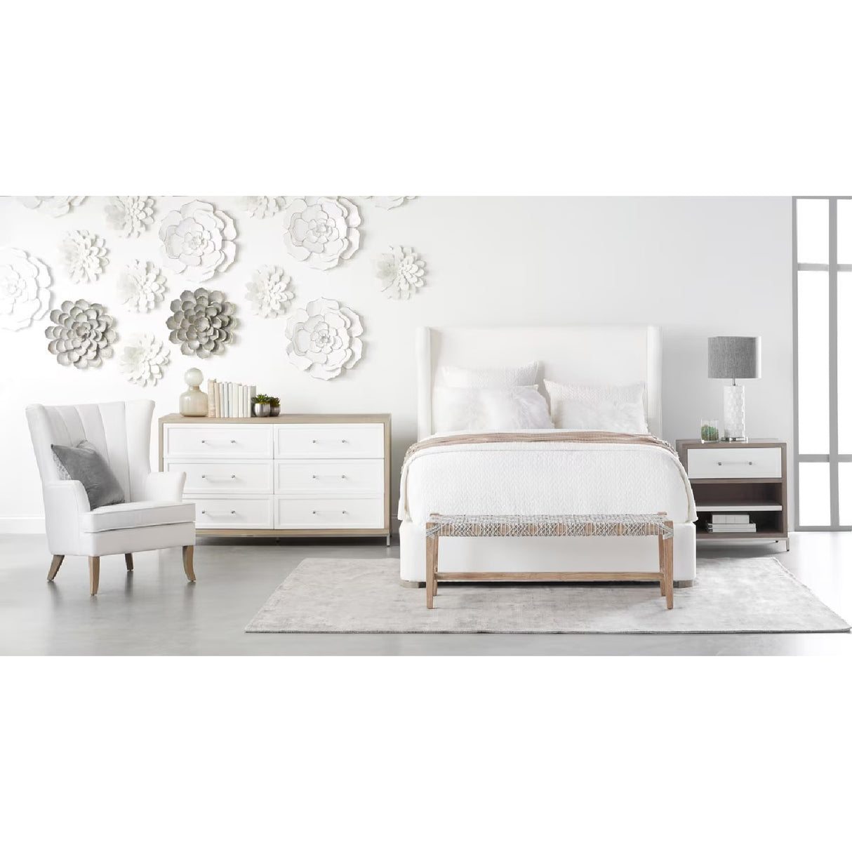 White Upholstered Bed | Oroa.com