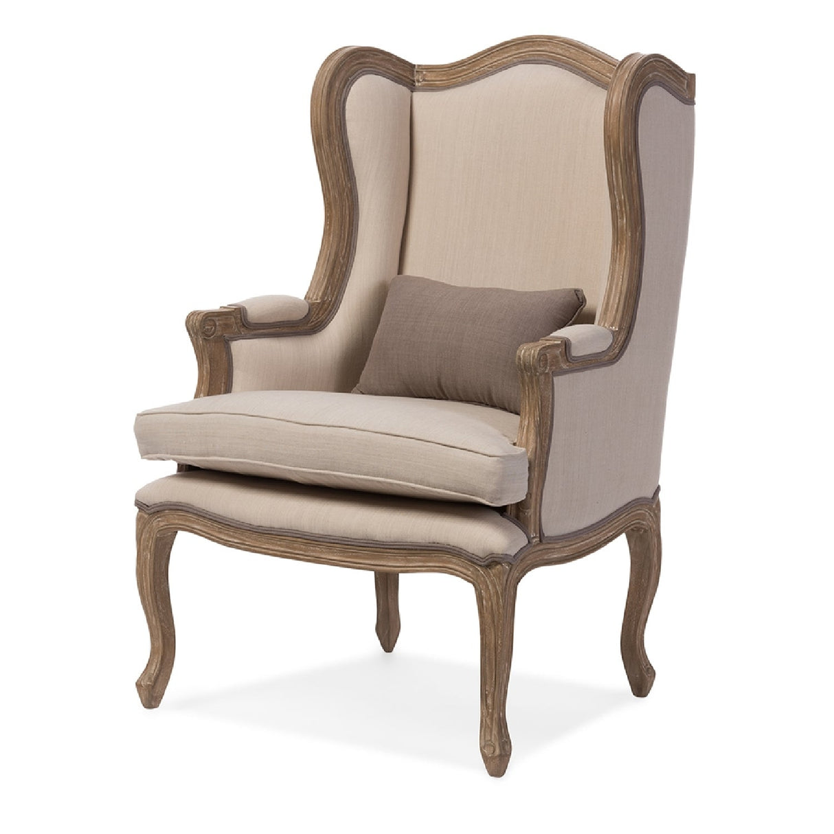 Wooden French Provincial Accent Chair | Bali Loom Oreille | Oroa.com