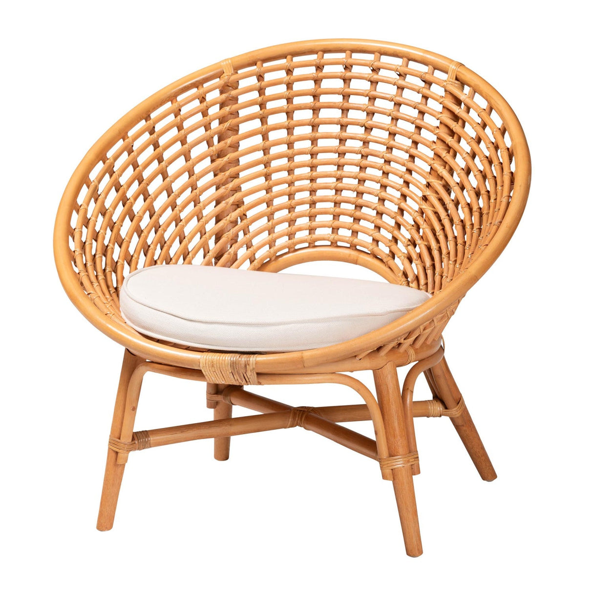 Modern European furniture - Round Rattan Bohemian Accent Chair | Oroa.com