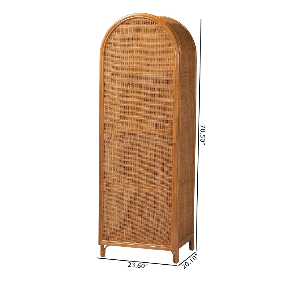 Modern European furniture - Arched Rattan Accent Cabinet - www.oroa.com