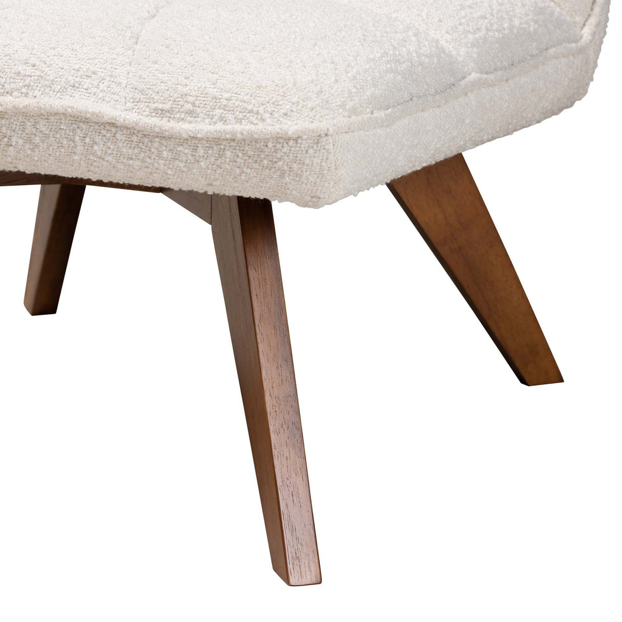 Modern European furniture - Cream Boucle Japandi Accent Chair - www.oroa.com