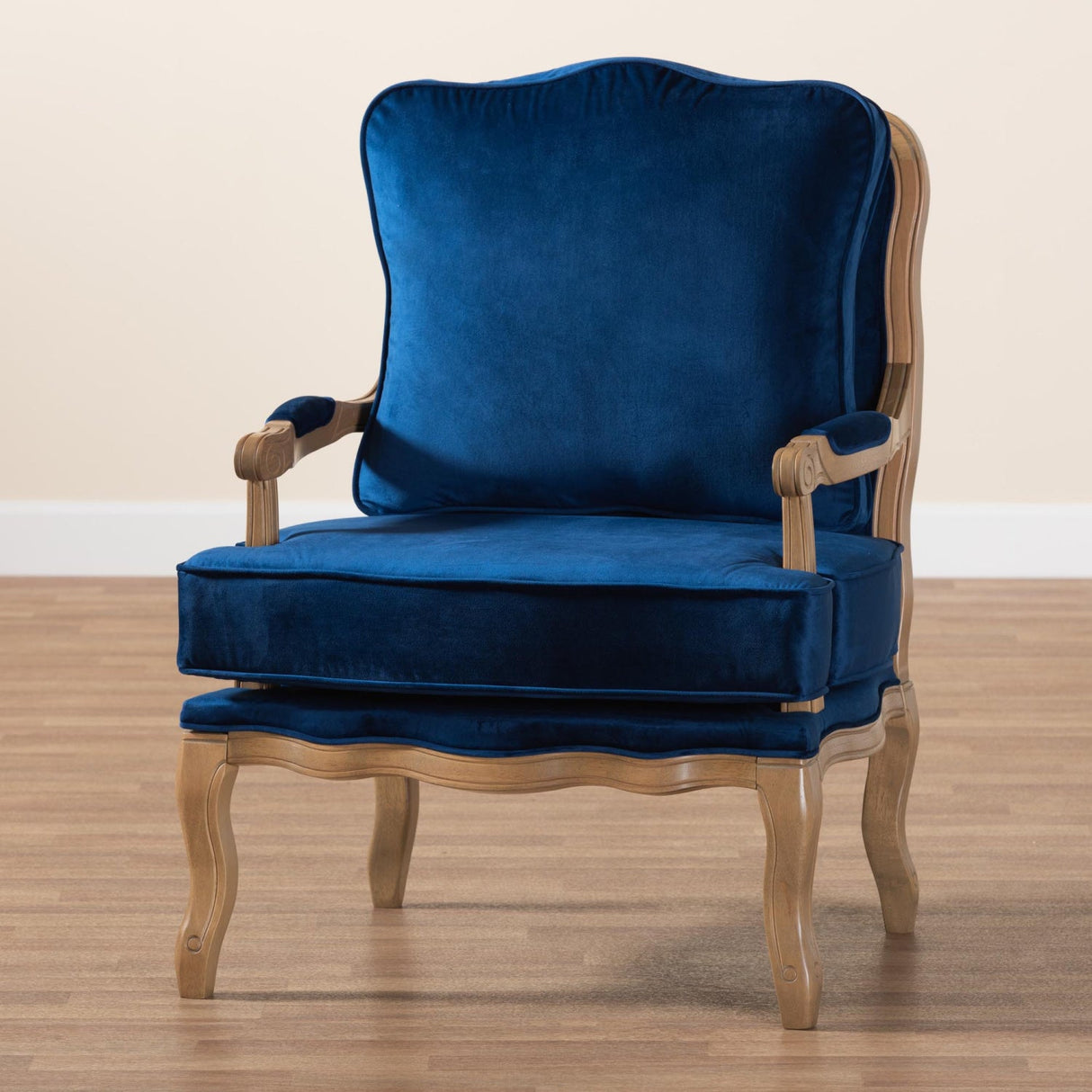 Modern European furniture - Blue Fabric Accent Chair - www.oroa.com