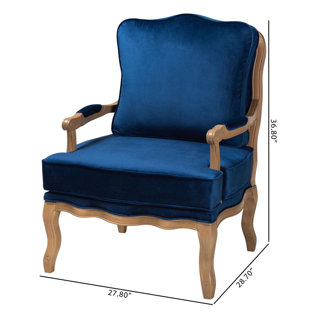 Modern European furniture - Blue Fabric Accent Chair - www.oroa.com
